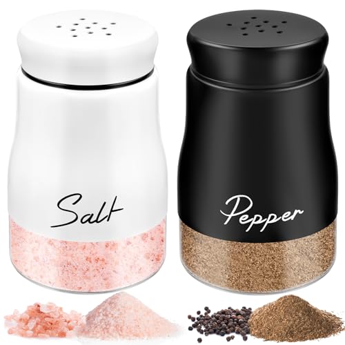MINISOISO Salz und Pfefferstreuer Set, 2 Stück 120ml Glasboden Salzstreuer Klein, Salz Pfefferstreuer mit Edelstahl Deckel, Gewürzstreuer Küchenzubehör für Küche, Restaurant, Wohnmobil, BBQ MINISOISO Salz und Pfefferstreuer Set, 2 Stück 120ml Glasboden Salzstreuer Klein, Salz Pfefferstreuer mit Edelstahl Deckel, Gewürzstreuer Küchenzubehör für Küche, Restaurant, Wohnmobil, BBQ von MINISOISO