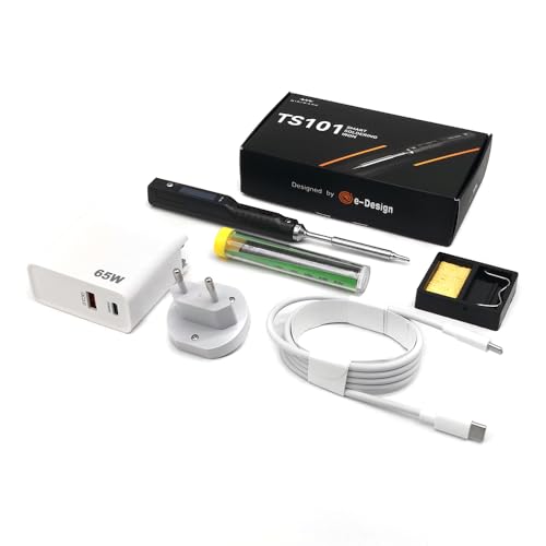 MINIWARE TS101 Lötkolben Schweißgerät B2 Tips USB-C PD EU-Steckernetzteil Kit Tragbar Digit 65W Schnelles Aufheizen Temperatur Einstellbar 50-400℃ von MINIWARE