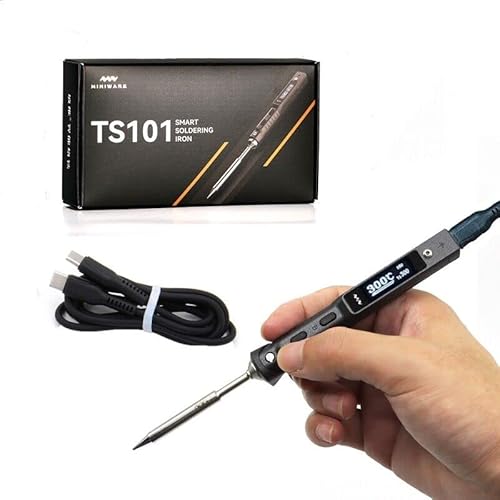 MINIWARE TS101 Lötkolben Schweißgerät I Tips Tragbar Digit DC5525 USB-C 90W Temperatur Einstellbar 50-400℃ Original Digital OLED Programmierbar von MINIWARE