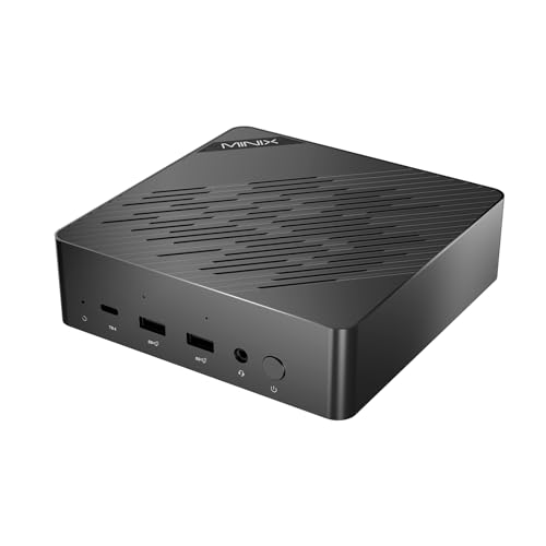 MINIX EU512-AI Mini PC Intel Core Ultra 5 125H 16GB DDR5/512GB SSD 8K Quad Output/Thunderbolt 4/Whisper-Quiet Office Design/AI Boost NPU/Dual 2.5G/Wi-Fi 6E Windows 11 Pro Home & Business Computer von MINIX