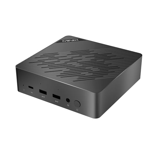 MINIX EU715-AI Mini PC, Intel Core Ultra 7 155H 32GB DDR5 1TB PCIe 4 SSD Mini Desktop Computer/AI Boost/8K/Dual 2.5G/WiFi 6E/Quad Display Windows 11 Pro Mini Computer für Gaming Business Office von MINIX