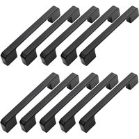 10 Stück Möbelgriff Achsabstand 128 mm - Schwarz Küchentürgriff Möbelstangengriff Schwarzer Küchengriff 128 mm von MINKUROW