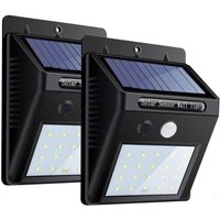 2er-Pack LED-Solar-Gartenleuchten, kabellos, 20 LEDs, wasserdicht, Bewegungsmelderleuchten für den Außenbereich mit drei intelligenten Modi, 2er-Pack LED-Solar-Gartenleuchten, kabellos, 20 LEDs, wasserdicht, Bewegungsmelderleuchten für den Außenbereich mit drei intelligenten Modi, von MINKUROW