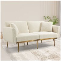 3-Sitzer-Sofa aus weichem Samt, umwandelbar in ein 3-fach verstellbares Schlafsofa, robuste Metallfüße, geeignet für mehrere Szenarien im Wohnzimmer, von MINKUROW