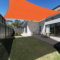Minkurow - 3 x 5 m orangefarbenes rechteckiges Sonnensegel, wasserdichter UV-Schutz-Überdachung für Garten, Terrasse, Außenterrasse, Pool mit von MINKUROW