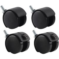 4Pcs Swivel Caster Möbel Büro Stuhl Räder Ersatz Nylon Kunststoff mit Bremse Schwarz 4Pcs Swivel Caster Möbel Büro Stuhl Räder Ersatz Nylon Kunststoff mit Bremse Schwarz von MINKUROW