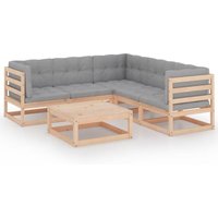 6-tlg. Garten-Lounge-Set mit Kissen Kiefer Massivholz vidaXL von MINKUROW