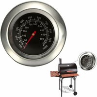 BBQ-Thermometer aus Edelstahl, BBQ-Grill-Barbecue-Thermometer mit Sonde - Minkurow von MINKUROW