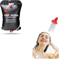 Camping-Solarduschtasche - 20 l Solardusche, Camping- und Wanderduschtasche - Tragbare Solar-Warmwasserversorgung mit abnehmbarem Schlauch bei 45 °C, von MINKUROW