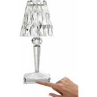 Crystal Diamond Tischlampe Led Atmosphäre Lampe Drei Farben Einstellbar Für Nachttisch Schlafzimmer Nachtlicht (Touch) - Minkurow von MINKUROW