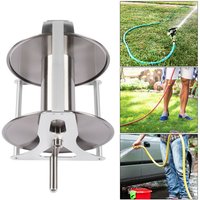 Gartenschlauchtrommel Rack Kit WallMounted Portable Automatic Water Pipe Storage Holder Winding Tool(EU 3/4in ) von MINKUROW