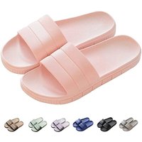 Herren/Damen Badeschuhe, Hausschuhe, Sommer Pantoletten, Flip Flops, Indoor/Outdoor Strand, rutschfest, Bad, einfarbig, 38-39 (Rosa) - Minkurow von MINKUROW