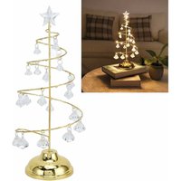 Kristall-Weihnachtsbaum-Tischlampe, Kristall-Weihnachtsbaum-Schreibtischlampe Niederspannung Weihnachten LED-Kristall-Nachtlicht für Flure Treppen von MINKUROW