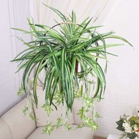 Künstliche Chlorophytum-Pflanze zum Aufhängen 5 Stück künstlicher Efeu, realistische grüne Blätter, Wandbehang, für Haus, Garten, Büro, Veranda, von MINKUROW