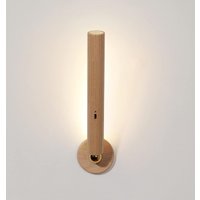 Minkurow - Led Wandleuchte Indoor Holz usb Wiederaufladbarer Magnetschalter Tragbare 360 ° drehbare Holzwandleuchte Nachttischlampe Dimmbare von MINKUROW