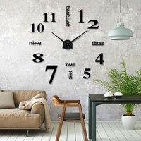 MINKUROW DIY Wanduhr, DIY 3D Wanduhren Modernes Design Acryl Wanduhren Wandaufkleber Dekoration Uhren für Büro Wohnzimmer Schlafzimmer Uhr Geschenk von MINKUROW