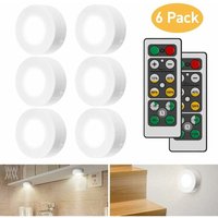 MINKUROW LED-Schrankleuchten mit Fernbedienung, 6 Stück Schrankleuchten LED-Schrankleuchten Nachtlicht Schrankleuchten LED-Schrankleuchten für von MINKUROW