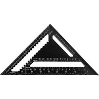 MINKUROW Quadratisches Aluminium-Dreieckslineal, 7-Zoll-Geschwindigkeits-Quadrat-Messlineal-Werkzeug, schwarze Aluminiumlegierung, hohe Präzision für von MINKUROW
