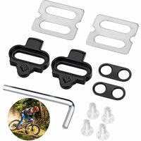 MINKUROW Spd Fahrradschuh-Stollen-Set, schwarze Pedalplatten mit Metallplatten, Wpd-98a, kompatibel für Spd Sm-Sh56, Mountainbike, von MINKUROW