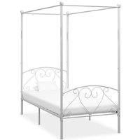 Maison Exclusive Himmelbett-Gestell Weiß Metall 90 x 200 cm von MINKUROW