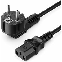 Minkurow - 1,5m Stromkabel Schutzkontakt F-Typ Stecker (cee 7/4) 90° gewinkelt auf C13 Stromanschluss Buchse pc Computer Monitor Drucker Beamer – von MINKUROW