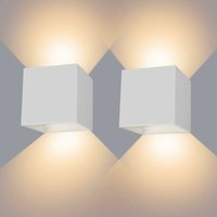 12 w Innen-/Außenwandleuchte, verstellbare wasserdichte LED-Wandleuchte Up Down Lamp Design 3000 k Warmweiß Wandleuchten für Wohnzimmer Schlafzimmer von MINKUROW