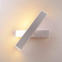 Minkurow - 12 w LED-Wandleuchte, weiße Lampe, kreatives Design, Innenleuchte, fast 360-Grad-Drehung, Wandlampe für Schlafzimmer, Wohnzimmer, Büro, von MINKUROW