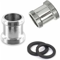 2er-Pack Messing-Wasserhahn-Adapter, 22 mm NPT-Außengewinde, Wasserhahn-Luftsprudler-Anschluss für Waschbeckenarmatur, Wasserfilter-Adapter (M22 von MINKUROW