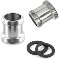 2er-Pack Wasserhahn-Adapter aus Messing, 22 mm NPT-Außengewinde, Wasserhahn-Luftsprudler-Anschluss für Waschbeckenarmatur, Wasserfilter-Adapter (M18 von MINKUROW