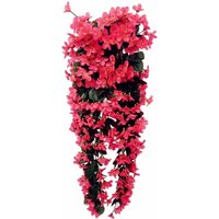 Minkurow - 4 Blütenblätter zum Aufhängen, künstliche Blumen, künstliche Glyzinien-Hängeblumen für Hochzeit, Heimdekoration (Rose Red) von MINKUROW