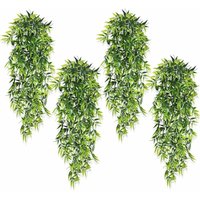 Minkurow - 4 Stück künstliche fallende Pflanzen, Bambusblätter, künstliche grüne Pflanzen, fallende künstliche Pflanzen zum Aufhängen, künstliche von MINKUROW