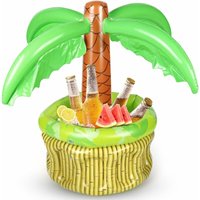 Minkurow - Aufblasbare schwimmende Palmen-Poolbar, aufblasbare Eiskübel und Kühler, Weinflaschenkühler, Coachella-Party-Dekoration von MINKUROW
