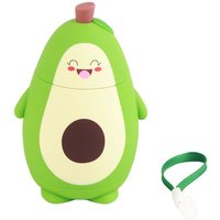 Minkurow - Cartoon-Avocado-Glas, doppelschichtig, süßer Wasserbecher, tragbarer Safttrinkbecher für Mädchen, Studentengeschenke mit tragbarem von MINKUROW