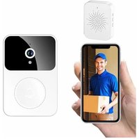 Connected Wireless Doorbell mit Überwachungskamera, WLAN-Smart-Kamera, Videoaufzeichnung, Türklingel (Typ-C), mehreren wiederaufladbaren von MINKUROW