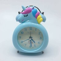 Minkurow - Einhorn-Wecker für Kinder, Kinderuhr mit Nachtlicht, Snooze für Schlafzimmer, Kinderparty-Zubehör, Raumdekoration (Blau) von MINKUROW