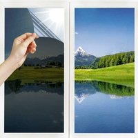 Minkurow - Fensterspiegelfolie, einseitig, hitzebeständig, blendfrei, Temperaturkontrolle, Sichtschutz, reflektierende Klebefolie für Fenster, von MINKUROW