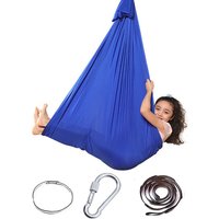 Kinderschaukel-Hängematte, sensorischer Schaukelstuhl, Soft Needs Hängematte, Outdoor-Yoga, Camping (Blau, 1,5 m) - Minkurow von MINKUROW