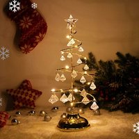 Kristall-Weihnachtsbaumlampe, Kupfer-Weihnachtsbaumlicht, batteriebetrieben, Weihnachtsbaum-Tischlampe, Schreibtischdekoration für Zuhause, von MINKUROW