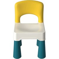 Kunststoffstuhl mit gebogener Rückenlehne, perfekte Ergänzung zum Kinder-Aktivitätstisch für Bausteine für Jungen und Mädchen, Maximalgewicht von MINKUROW