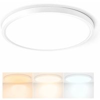 LED-Deckenleuchte, 28 w, 2520 lm, ultradünn, weiße Deckenleuchten, 2800 K/4000 K/6500 k, dimmbar durch Wandschalter, für Badezimmer, Schlafzimmer, von MINKUROW