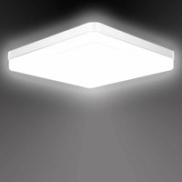 Minkurow - LED-Deckenleuchte für Schlafzimmer 36 w, quadratische LED-Deckenleuchte 23 x 23 cm, 4350 lm, LED-Deckenleuchte für Küche, kaltweiß 6500 k, von MINKUROW