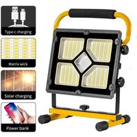 LED-Solarleuchte, Hochleistungs-Solarleuchte, Powerbank, 3600 mAh, tragbares Flutlicht, wasserdicht, Notlichthalter, 360-Grad-Drehung, 180 Grad von MINKUROW