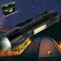 Leistungsstarke wiederaufladbare USB-LED-Taschenlampe, 300 Lumen Ultrastarke Taktische Militärische Zoombare 3 Modi Beleuchtung für Camping, Wandern, von MINKUROW