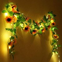 Lycxames - Lichterkette, künstliche Pflanzen, Rosen, LED-Lichterkette, grünes Blatt, Efeu, hängende Garten- und Hofbeleuchtung, 2 m, 20 LEDs (1 Stück) von LYCXAMES