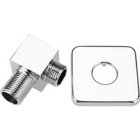 Massives Messing Chrom-Finish Quadrat Handbrause Auslass Ellenbogen Eckventil Verdeckte Wandmontage von MINKUROW