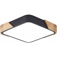 Moderne LED-Deckenleuchte 24 w, quadratisch, Unterputz-Deckenleuchte aus Holz für Schlafzimmer, Wohnzimmer, Esszimmer, Küche, Flur, Treppe, 30,5 cm, von MINKUROW