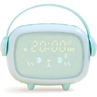 Multifunktionaler digitaler Wecker Led Wake Up Night Light Usb wiederaufladbarer Led-Wecker Cute Daily Alarms For Bed - Grün - Minkurow von MINKUROW