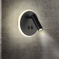 Nachttischlampen Led Wandleuchte Hotel Innenleuchten Wand Bett Korridor Wandleuchte Mit Schwarzem Schalter 3 w + 8 w (Rund) - Minkurow von MINKUROW