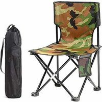 Minkurow - Outdoor-Klappstuhl, strapazierfähige Camping-Freizeitstühle mit Seitentasche Klappstühle für Picknick, Angeln, Grillen, Camouflage-Malerei von MINKUROW