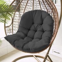 Rattan-Sesselkissen, Hängeschaukel, Rattan-Stuhlkissen, Gartenterrasse, Kissenhülle, Schwarz, 80 x 120 cm - Minkurow von MINKUROW